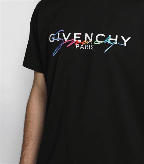 givenchy 19ss shirt rainbow signature|Givenchy t shirts black and white.